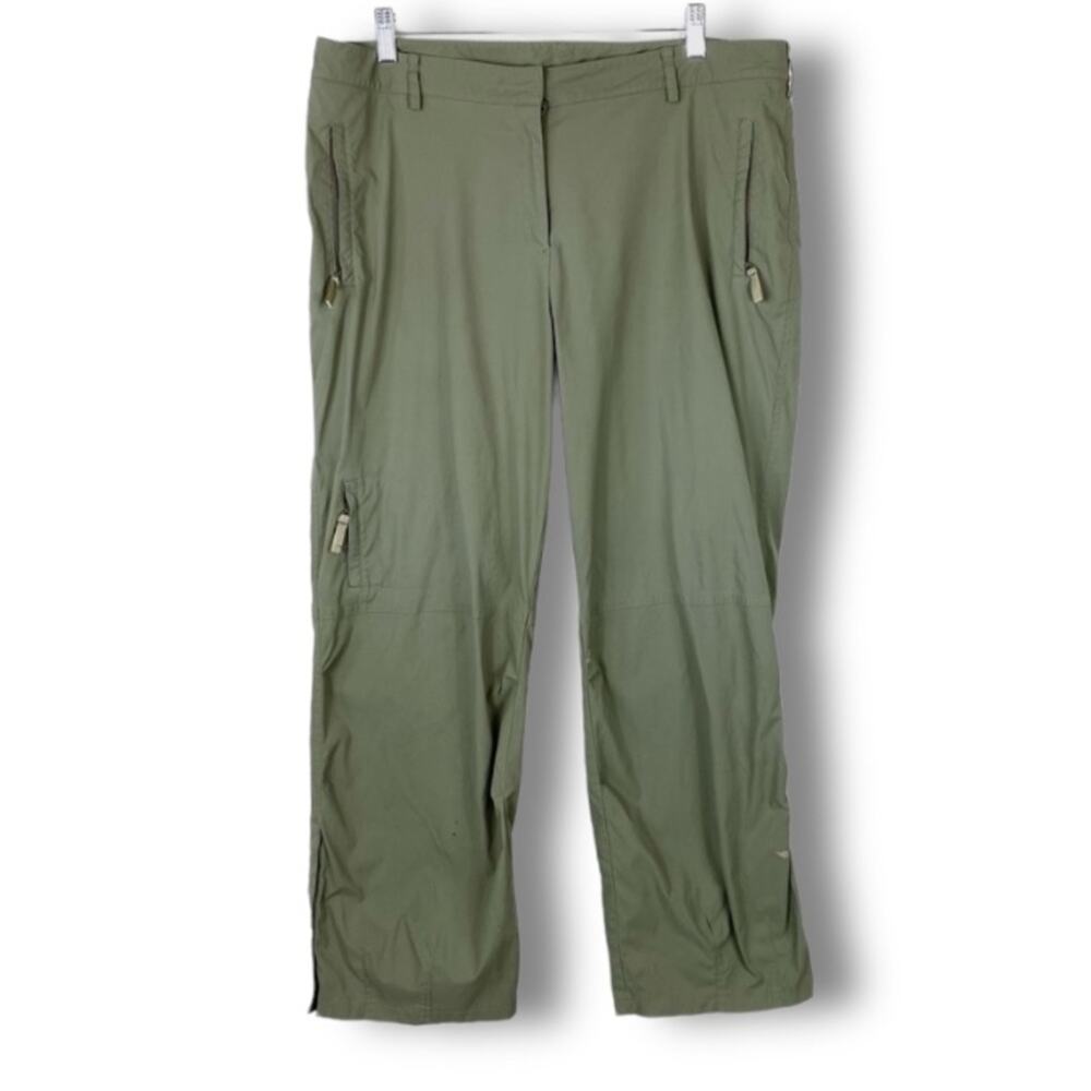 J JILL OLIVE GREEN OUTDOOR HIKING CARGO PANTS SIZE 4